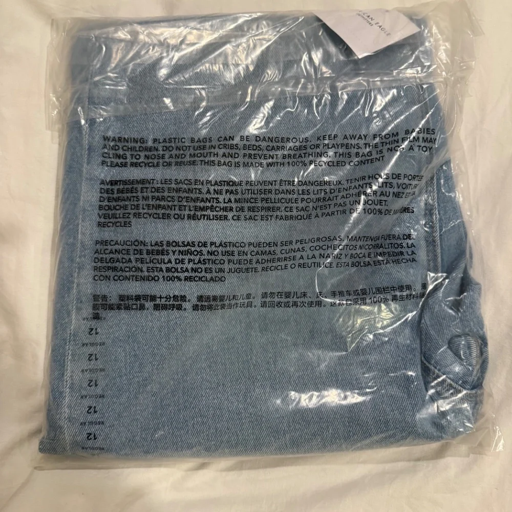AE Stretch Super High-Waisted Straight Jean NWT 12 - Picture 7 of 7